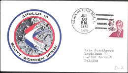 US Space Cover 1971. "Apollo 15" LM Moon Landing. Patrick AFB - USA