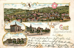 13559892 Gais AR Panorama Schulhaus Gasthof Zur Krone Gasthof Zum Falken Gais AR - Autres & Non Classés