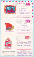 USSR 1976.0329-0428. Great October Anniversary. Prestamped Covers (3), Used - 1970-79