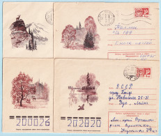 USSR 1976.0331. Nature Motifs. Prestamped Covers (4), Used - 1970-79