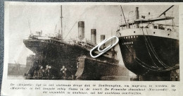 SCHEEPVAART 1933 / DE "MAJESTIC "LIGT IN HET  VLOTTENDE DROOGDOK TE SOUTHAMTON - Unclassified