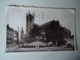 BELGIUM  POSTCARDS  1938  GENT CATHENDRAL AND SLOGAN    FOR MORE PURCHASES 10% DISCOUNT - Wit-Rusland
