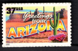 2017228325  2002  SCOTT 3698 (XX) POSTFRIS MINT NEVER HINGED - GREETINGS FROM AMERICA - ARIZONA - Nuovi