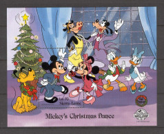 Disney Sierra Leone 1988 Mickey's Christmas Dance #1 MS MNH - Disney