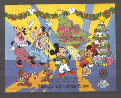 Disney Sierra Leone 1988 Mickey's Christmas Dance #2 MS MNH - Disney