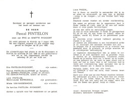 Pascal Pintelon (1970-1995) - Devotieprenten