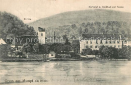 13558710 Mumpf Rheinpartie Kirche Kurhotel Soolbad Zur Sonne Mumpf - Autres & Non Classés