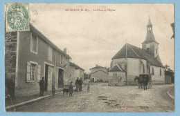 0747  CPA  ROZIERES  (Haute-Marne)  La Place Et L'Eglise - Attelage   ++++++++++++++++ - Autres & Non Classés