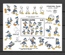 Disney Sierra Leone 1984 50th Anniversary Of Donald Duck MS MNH - Disney