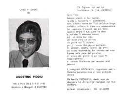 Agostino Piddiu (1951-1983) - Devotieprenten