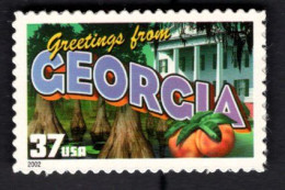 2017229288  2002 SCOTT 3705 (XX) POSTFRIS MINT NEVER HINGED GREETINGS FROM AMERICA - GEORGIA - Unused Stamps