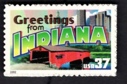 2017230134 2002  SCOTT 3709 (XX) POSTFRIS MINT NEVER HINGED - GREETINGS FROM AMERICA - INDIANA - Nuovi