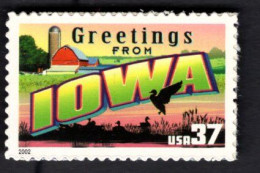 2017230254 2002  SCOTT 3710 (XX) POSTFRIS MINT NEVER HINGED - GREETINGS FROM AMERICA - IOWA - Nuovi