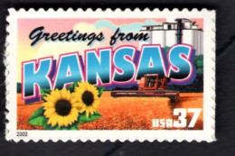 2017230377 2002  SCOTT 3711 (XX) POSTFRIS MINT NEVER HINGED - GREETINGS FROM AMERICA - KANSAS - Unused Stamps