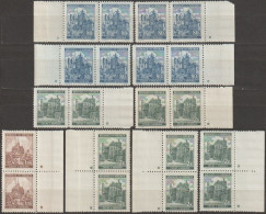 035/ Pof. 42,44; Border Pairs. Plate Mark * Nad + - Neufs