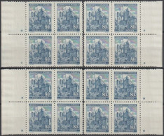 036/ Pof. 42; Border 4-blocks. Plate Mark * Nad + - Neufs