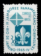 BRA-04- BRAZIL - 1965 - MNH -SCOUTS- 1ST PAN-AMERICAN BOY SCOUT JAMBOREE - Nuevos