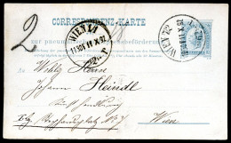 Rohrpost-Postkarte RP14a Wien 7/2 1892 Kat.18,00€ - Cartes Postales