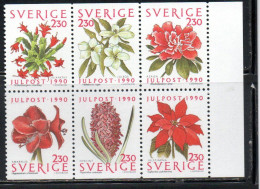 SWEDEN SVERIGE SVEZIA SUEDE 1990 CHRISTMAS NATALE NOEL WEIHNACHTEN NAVIDAD BLOCK MNH - Nuovi