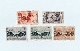 Etablissement Français De L'Océanie Neuf Sans Gomme 5 Timbres - Unused Stamps