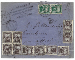 1945 - Enveloppe D' Attigny ( Oise ) TARIF à 2 Fr. En Simple TAXE Superbe Affranchissement ! - 1859-1959 Briefe & Dokumente