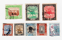 Soudan Lot De 8 Timbres Dont 2 Surchargé S.G. - Sudan (1954-...)