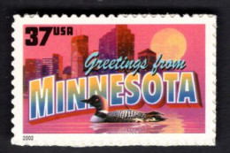 2017230998 2002  SCOTT 3718 (XX) POSTFRIS MINT NEVER HINGED - GREETINGS FROM AMERICA - MINNESOTA - Nuevos