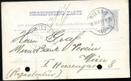 Rohrpost-Postkarte RP14bI Wien 3/1 1894 Kat.10,00€ - Briefkaarten