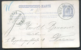 Rohrpost-Postkarte RP14bI Wien 6/1 1894 Kat.10,00€ - Tarjetas