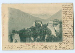 T7054/ Schloß Tirol Bei Meran Reliefkarte  Italien AK 1900 - Autres & Non Classés