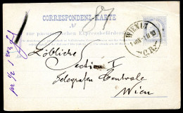Rohrpost-Postkarte RP14bII Wien 1/1 1893 Kat.13,00€ - Briefkaarten