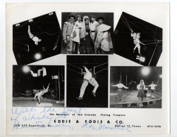 C2438/ Eddie & Eddie & Co. Trapez-Künstler  Zirkus  Foto Mit Widmung Ca.1955 - Autres & Non Classés
