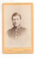 Y5386/ CDV Foto Lt. Märker  Militär 1870 Atelier R. Hummel, Cöthen Köthen - Other & Unclassified