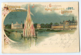 T4702/ Leipzig Sächs-Thüring. Ausstellung Litho AK 1897  - Leipzig