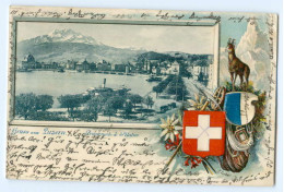 T2785/ Gruß Aus Luzern Schöne Litho Prägedruck AK 1901 - Sonstige & Ohne Zuordnung