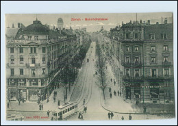 T2048/ Schweiz Zürich Bahnhofstraße Straßenbahn 1907 AK - Sonstige & Ohne Zuordnung