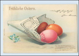 Y4308/ Ostern Ostereier Schöne Litho Glimmer AK 1901 - Ostern