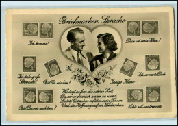 T1937/ Briefmarkensprache  Foto AK  Heuss-Marken Ca.1960 - Sellos (representaciones)