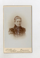 Y4373/ CDV Foto  ältere Frau  Atelier P. Stecher, Pyrmont 1900 - Other & Unclassified