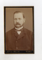 Y4380/ CDV Foto Mann Mit Bart Atelier Ed. Von Spoenla Cöthen Köthen Ca.1890 - Other & Unclassified