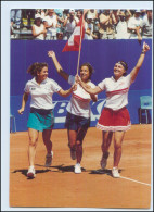 Y4008/ Fed Cup In Sion Schweiz Tennis Martina Hinges + Patty Schnyder AK  - Giochi Olimpici