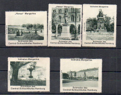 Y3922/ 5 Reklamemarken Hannover Central-Schlachthof Hamburg Margarine  - Hannover