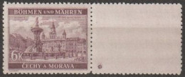 045/ Pof. 46, Brown-violet; Stamp With Coupon, Plate Mark * - Ongebruikt