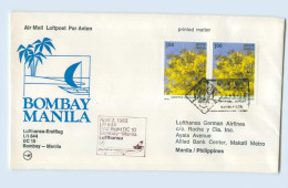 W9V74/ Ersttagsbrief Lufthansa LH 644 DC 10  Dombay - Manila 1983 - Otros & Sin Clasificación