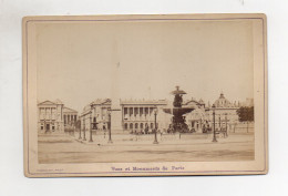 Y14986/ Kabinettfoto Paris Place De La Concorde 1878 Pignolet Photo - Other & Unclassified