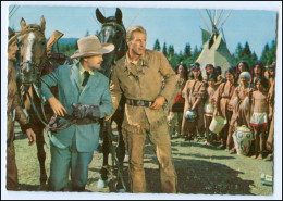 N5625/ Lex Barker + Jan Sid Winnetou Karl May "Der Schatz Im Silbersee" AK - Artisti