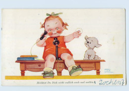 W9Q05/ Mabel Lucie Attwell  Kind Mit Telefon Primus AK Ca.1930 - Altri & Non Classificati