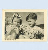 X1Q24/ Verlag Popp Kinder Mit Blumen Ca.1965 Foto AK - Otros & Sin Clasificación