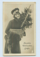 X1J64/ Weihnachten Mit Mit Tannenbaum Schöne Foto Ak Ca.1912 - Altri & Non Classificati