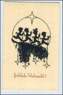 W6E56/ Weihnachten Engel Schattenbild AK Boldt Kaiser-Karte Ca.1930 - Autres & Non Classés